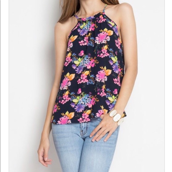 Floral Racerback Tank - Picture 1 of 4